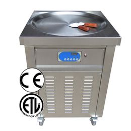Free shipping to door Kolice commercial ETL USA Kitchen equipment Franchise single round 55cm pan FRIED ROLL ICE CREAM MACHINE