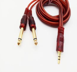 Jack Cable 3.5mm to Double 6.35mm Aux Cable 2mono 6.5 Jack to 3.5 Male for Mixer Amplifier Speaker Car 6.5mm 3.5 Jack Splitter Cable 1.5M