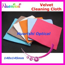 free shipping LS8 145x140mm Velvet glasses cleaning cloth double-side Flanne 201021