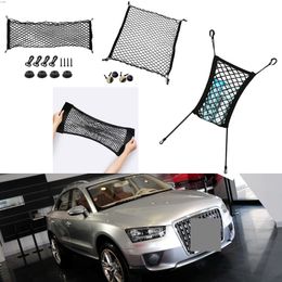 For Audi Cross Car Auto vehicle Black Rear Trunk Cargo Baggage Organizer Storage Nylon Plain Vertical Seat Net