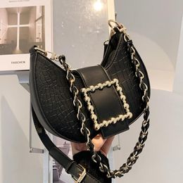 Crocodile pattern 2021 Fashion New High quality PU Leather Women's Designer Handbag Chain Shoulder Messenger Bag