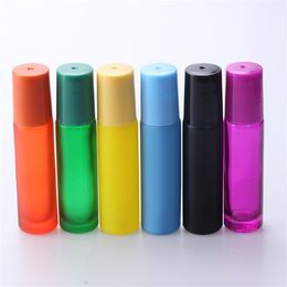 5/10ml Mini Roll On Roller Bottle Fragrance Glass Bottles Rose Gold Essential Oil Bottle Roller Ball Perfume Container 500pcs T1I3521-1