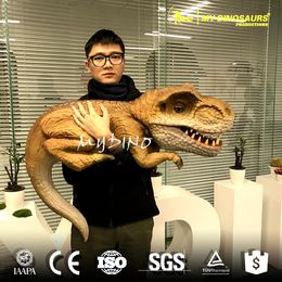 The Baby Tyrannosaurus Velociraptor Simulation Dinosaur Hand Puppet Toy Dinosaurs free shipping support customization