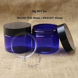 100pcs/Lot Promotion 50g Plastic Cream Bottle Black Cap Jar Empty Cosmetic Packaging Eyeshadow Makeup Pot Refillable Containergood qualitty