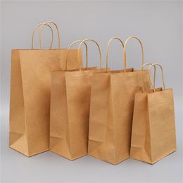 Brown Paper Bags Recycled Gift Bags Shopping Bag for Baking Portable Paper Tote Wedding Shopping Bag