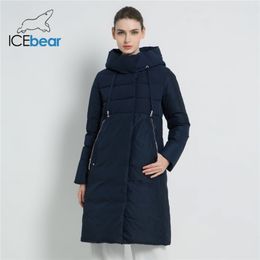 ICEbear New Winter Women Jacket High Quality Long Woman coat Hooded Female Parkas Stylish Women's Brand Clothing GWD18310I 201217