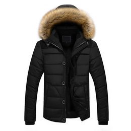 New Design Winter jacket Men 2020 Fur Collar Men Cotton Padded Jacket Thicken Warm Coat Khaki Waterproof Windproof Overcoat 5XL