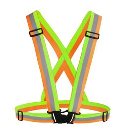 11colors Reflective Vest Adjustable & Elastic Safety & High Visibility for Running Fits Over Outdoor Clothing-Motorcycle Jacket Outdoor Gear
