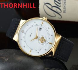 relogio masculino designer watches genuine leather watch montre de luxe Quartz chronograph movement Men Women Sub Dial Work Stopwatch Wristwatch
