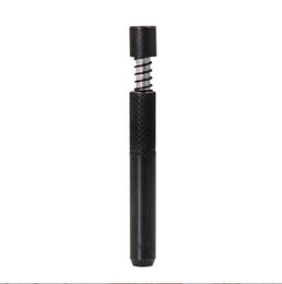 2022 new 78mm Length Metal One Hitter Spring Bats Smoking Pipes Accessories Dugout Filter Tips Snuff Snorter Dispenser Tube Straw