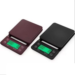 5Kg/0.1G Drip with Timer Portable Digital Coffee Kitchen High Precision LED Electronic Scale Y200328