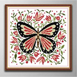 Butterfly 9 Handmade Cross Stitch Craft Tools Embroidery Needlework sets counted print on canvas DMC 14CT /11CT