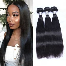 Malaysian Human Hair Straight Bundles 3 PCS 8-26 inch Natural Colour Remy Hair Weaves for Women
