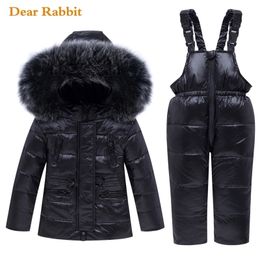 2020 new Winter Baby Boy Girl clothing Set warm Down Jacket coat Snowsuit Children parka Kids Clothes Ski suit Overalls overcoat LJ201017