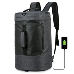 Unisex Outdoor Sport Gym Bag One Shoulder Handbag Backpack Multifunction Men Women Training Travel Fitness Yoga Mat Bag Sac De Q0705