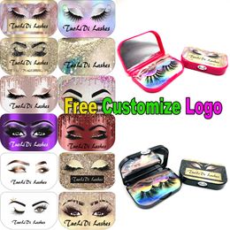 Long Dramatic 3D Mink Eyelash 5D 25mm Long Thick Mink Lashes Handmade False Eyelash With Tray No Box Makeup 6D Series Custom Private Logo