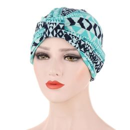 20 years hot sale pattern headscarf cap flower cloth square wash bottom cap imitation cotton chemotherapy Muslim Baotou cap