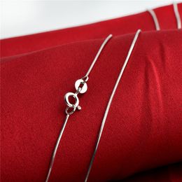 Sterling Silver DIY Jewellery Necklace Collar 0.7mm 925 Sterling Silver Snake Chain Wholesale 5 Pieces