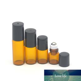 10pcs Empty 1ml 2ml 3ml 5ml Amber Roll Glass Bottles for Essential Oils Roll-on Refillable Perfume Bottle Deodorant Container