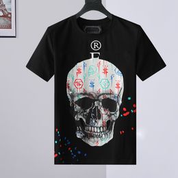 Trend Versatile Crystal Skull Bear Tees Summer Basic Solid Print Letter Dollar Skateboard Casual Punk Tops Tee Man Women Shirts Clothing Snake Short Sleeve