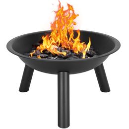 -Suministros festivos para fiestas de 22 "Hierro Fire Pit Bowl con 3 patas de hierro para el patio al aire libre.