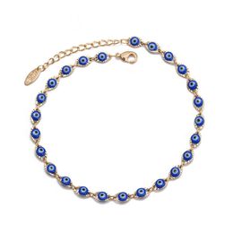 Fashion Female Jewellery Cute Turkish Blue Eye Women Gold Plated Adjustable Evil Ey Bead Bracelets