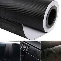 30cmx127cm 3D Carbon Fibre Vinyl Car Wrap Sheet Roll Film Car stickers and Decals Car Styling Accessories Automobiles