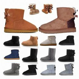 longqiao Designer women australia australian uggs boots women winter snow fur furry satin boot ankle booties furl leather outdoors