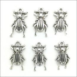 Lot 200pcs Insects Antique Silver Charms Pendants DIY Jewellery Findings For Jewellery Making Bracelet Necklace Earrings 17*9mm