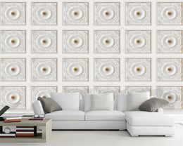 3d Wallpaper Living Room 3D Modern Minimalist European Pattern Plaster HD Superior Interior Decorations 3d Wallpaper