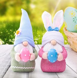 Easter Bunny Doll Faceless Bunny Gnome Decorations Easter Faceless Doll Plush Dwarf Ornaments Kids Gift Home Party Decorations