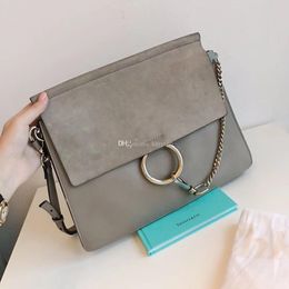 2020 famous shoulder bags women Genuine Leather chain crossbody bag handbags circle designer purse female crossbag