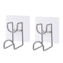 Hooks & Rails 2PCS Wall Stainless Steel Self Adhesive Hanger Wash Basin Hook Rack For Kitchen Bathroom Bedroom1