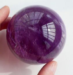 2022 new Natural Amethyst Quartz Crystal Sphere Ball Healing Stone 70mm + Stand
