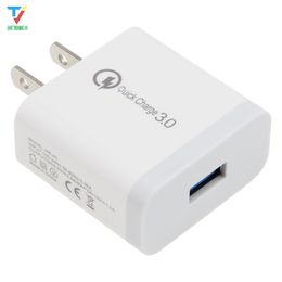 Quick Charge QC3.0 Mini USB Charger Adapter US Plug Travel Wall Mobile Phone Charger for iPhone Samsung Xiaomi