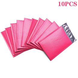 10pcs/Lot Foam Envelope Bags Self Seal Mailers Padded Envelopes With Bubble Mailing Bag Packages Pink FD Storage