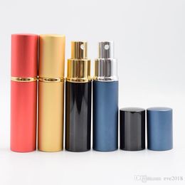 IN STOCK! 10ml Aluminium Glass Bottle 10ML Gift Perfume Bottles High Quality Refillable Mini Scent-bottle Atomizer Empty