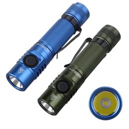 Sofirn SC31 Pro SST40 Powerful 2000LM LED Flashlight 18650 Torch USB C Rechargeable Anduril UI Blue Green Black Color 211227