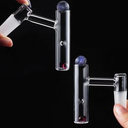 DHL!!! Quartz Finger Banger With 6mm ruby, Dichro Glass Terp Pearls Quartz Banger Nails For Glass Water Bongs Dab Rigs Pipes