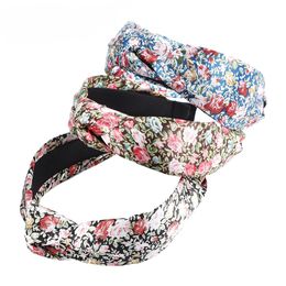 Soft Wide Simple Knotted Headband Women Hairbands For Lady Turban Floral ripple Hair Hoop Girls Hair Accessories Headwear