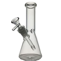 Popular small Base Glass Beaker bong dab oil rigs tobacco pipes glass water pipe with 14mm thick bowls and downstem bowl