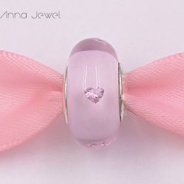 2022 pandora murano bead hearts DIY Charm Bracelets Ювелирные Изделия Pandora Murano Spacer для браслета изготовления браслетов розовый сердце хрустальный шарик для женщин мужчин день рождения подарки свадьбы 791632PCZ