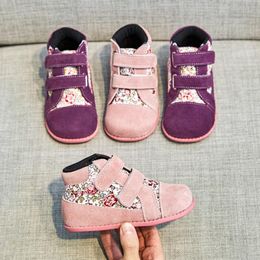 Tipsietoes 2020 New Winter Children Shoes Leather And Cloth Martin Boots Kids Snow Girls Boys Fashion Sneakers Chaussure Fille LJ200911