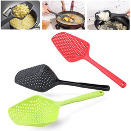 Plastic Shovels Vegetable Strainer Scoop Nylon Spoon Large Colander Soup Philtre Pasta Heat Resistant Strainer Kitchen Tools LX4527