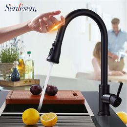 Senlesen Lead-free Stainless Steel Pull Out Sensor Kitchen Faucet Sensitive Touch Control Faucet Mixer Touch Sensor Kitchen Tap1