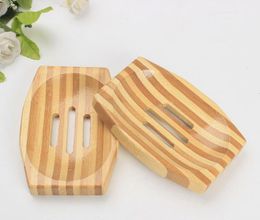 Natural Bamboo Soap Dishes Creative Japanese Style Soap Box Striped Soap Holder Ecological Care Wholesale SN4991