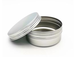 150ml Aluminium Wax Box Round Container Jars Silver Case Holder Soap Box Tea Cosmetic Candy Travel Storage