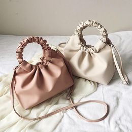 HPB Women Simple Dumplings Messenger Bag Retro New Fashion Cloud Female Crossbody Shoulder Bag Tide Handbag Clutch Bag