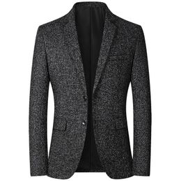 남성용 정장 블레이저 남자 브랜드 재킷 패션 슬림 캐주얼 코트 잘 생긴 Masculino Business Jackets 스트라이프 탑스