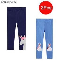 SAILEROAD leggings for Girls Animal Unicorn Leggings for Children Pencil Trousers Kids Pants Autumn Baby Clothes LJ201019